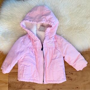 Baby girl Carhartt fleece lined canvas jacket - 6 month - like new condition